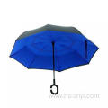 Retro beach umbrella blue